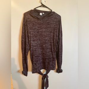 Gap sweater with belt- burgundy